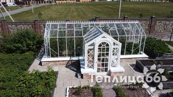 Индивидуальная теплица Ботаник в белом цвете!